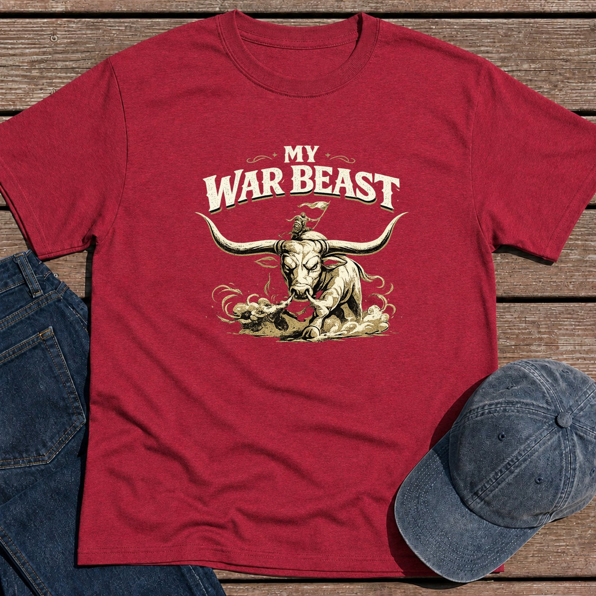 My War Beast T-Shirt - Antique Cherry Red
