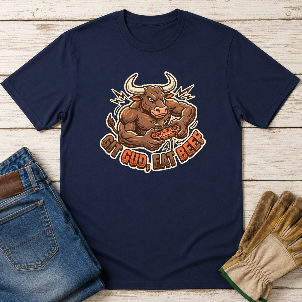 Git Gud Eat Beef Gamer T-Shirt