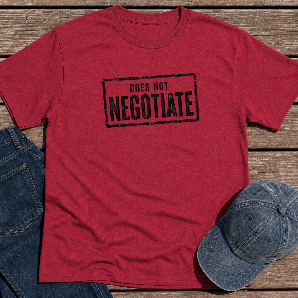 Negotiate T-Shirt - Antique Cherry Red