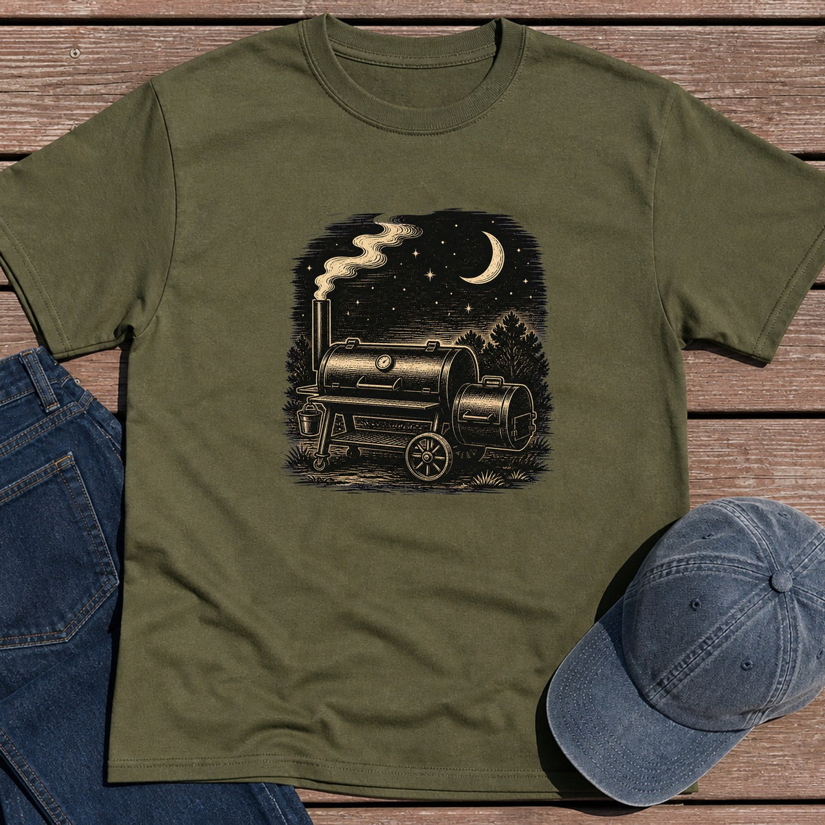 Night Pit T-Shirt - Military Green