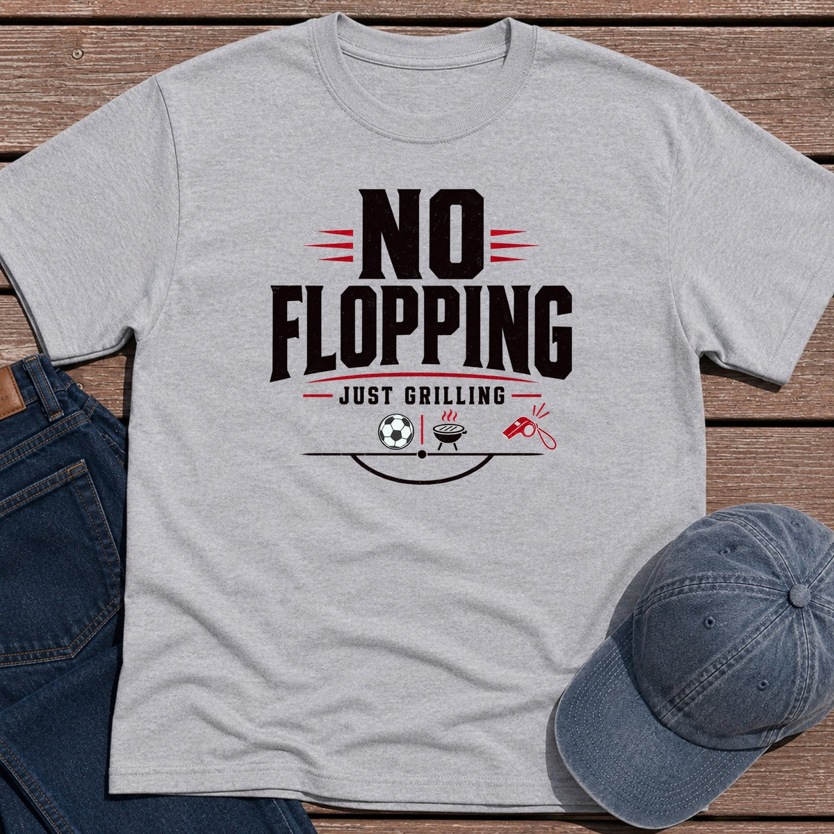 No Flopping T-Shirt - Sport Grey