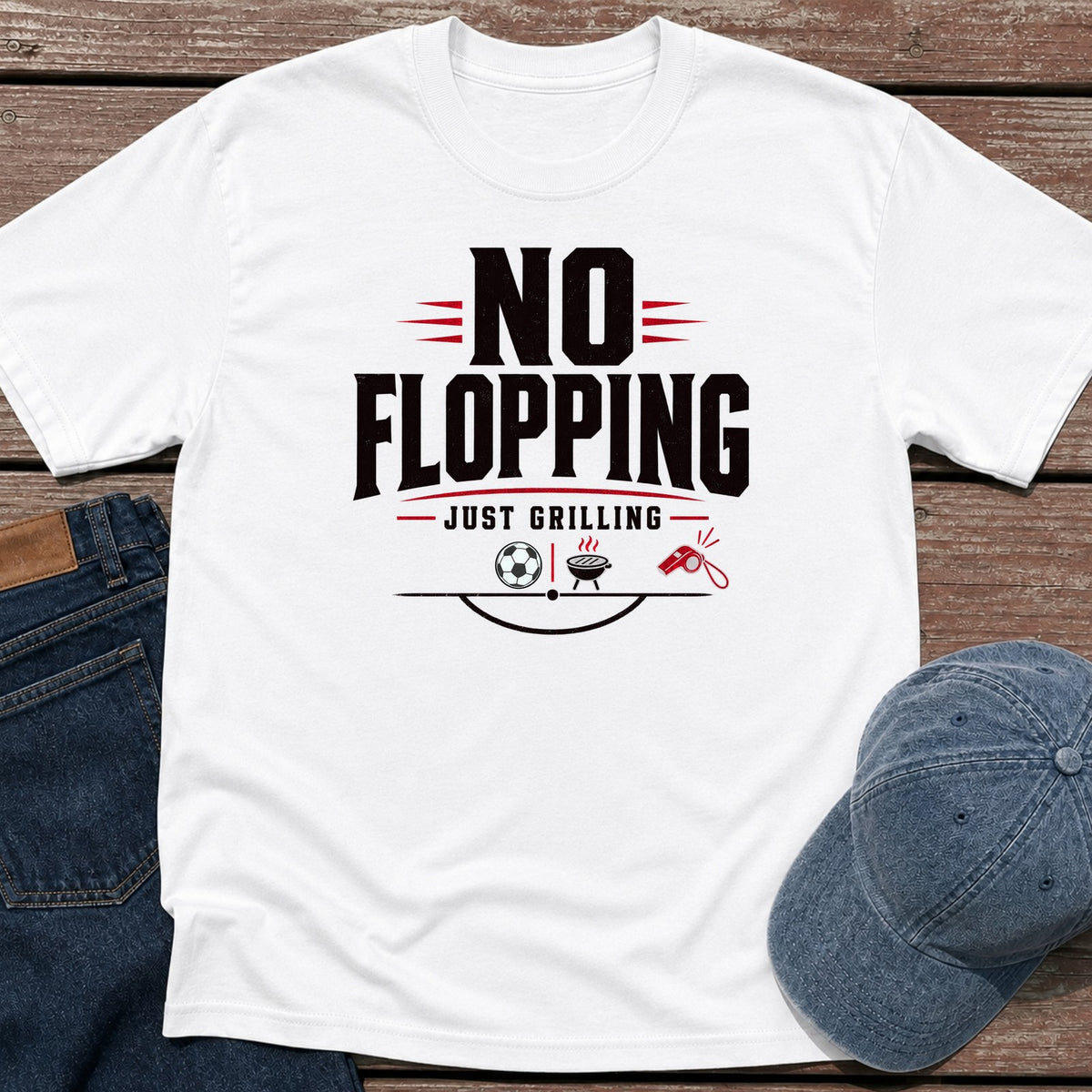 No Flopping T-Shirt - White