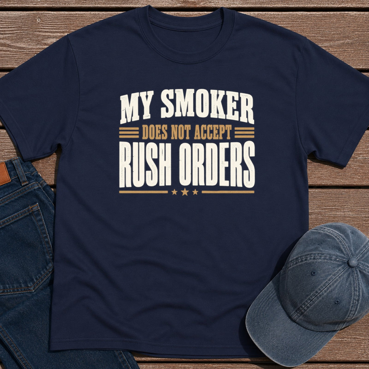 No Rush Orders T-Shirt - Navy
