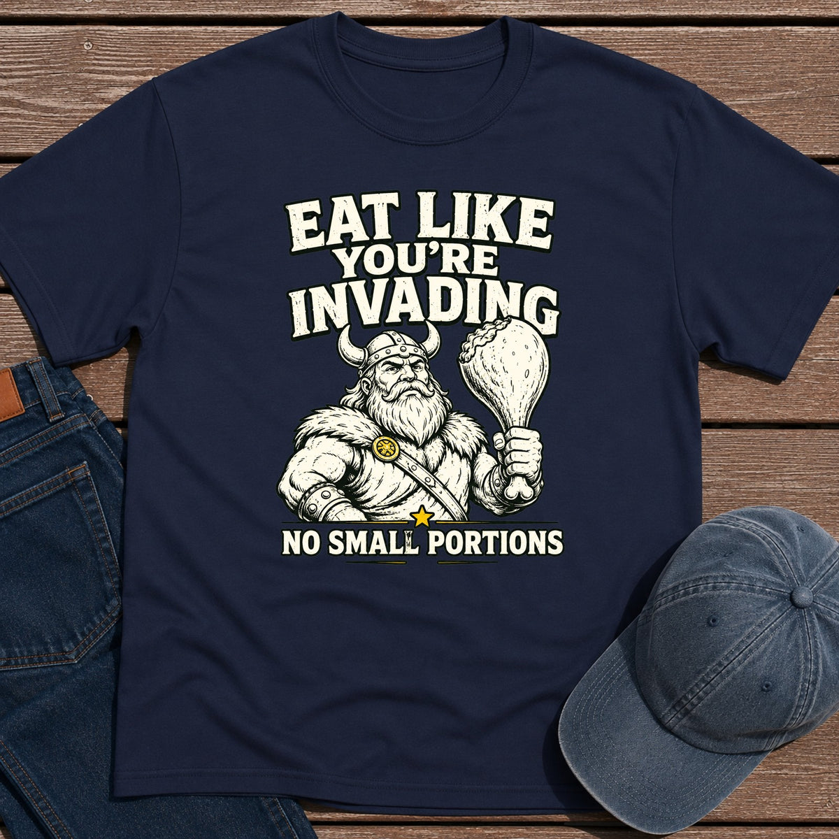 Small Portions T-Shirt - Navy