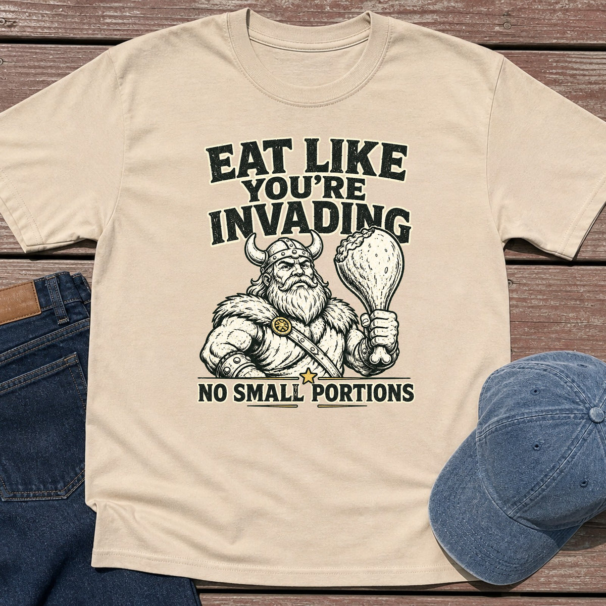 Small Portions T-Shirt - Sand