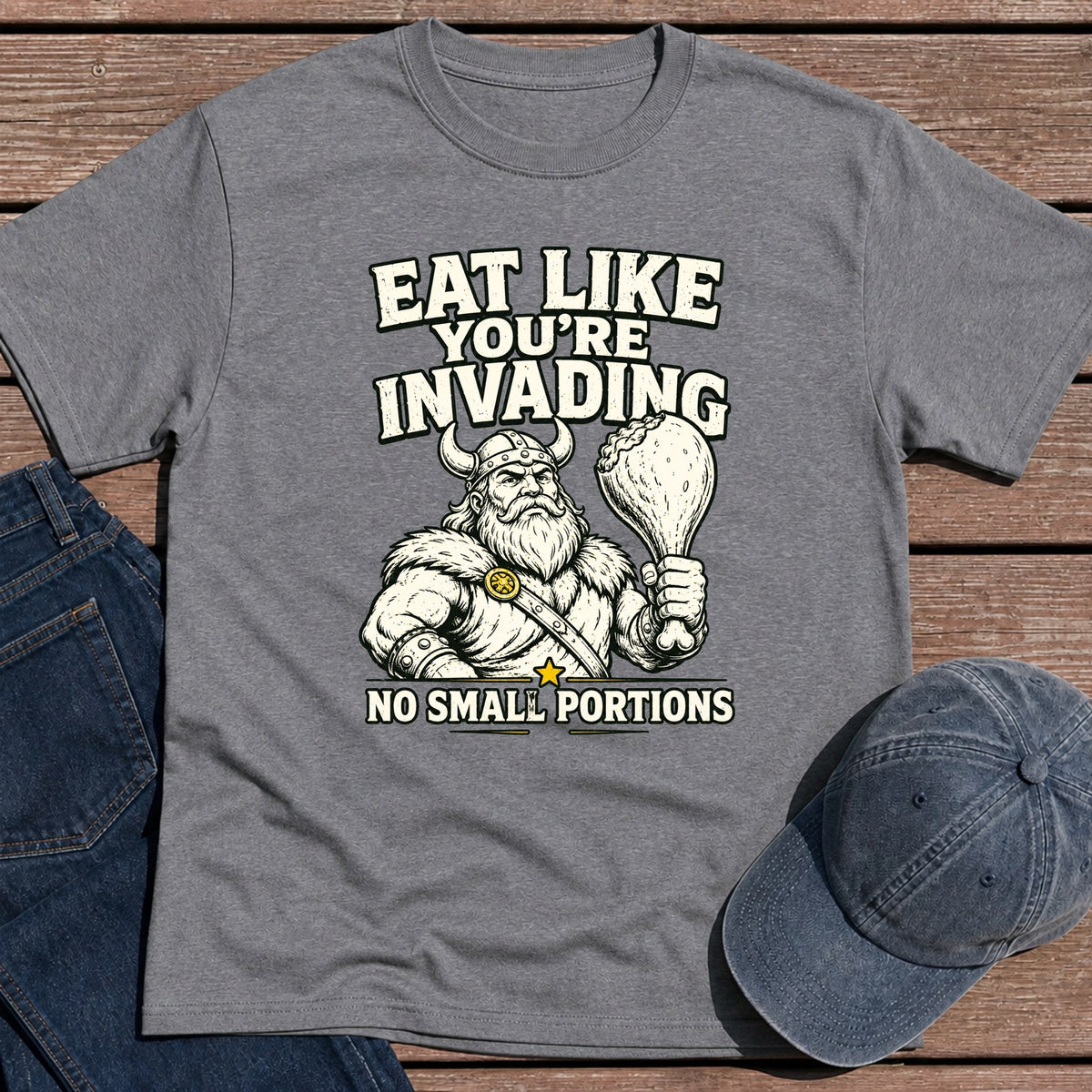 Small Portions T-Shirt - Tweed