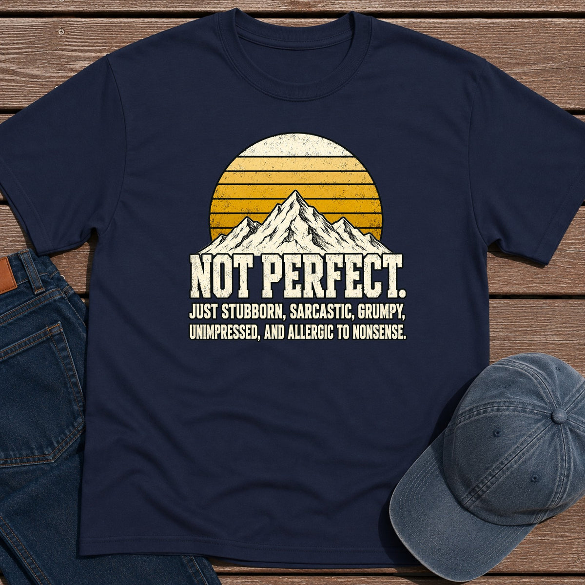 Not Perfect T-Shirt - Navy