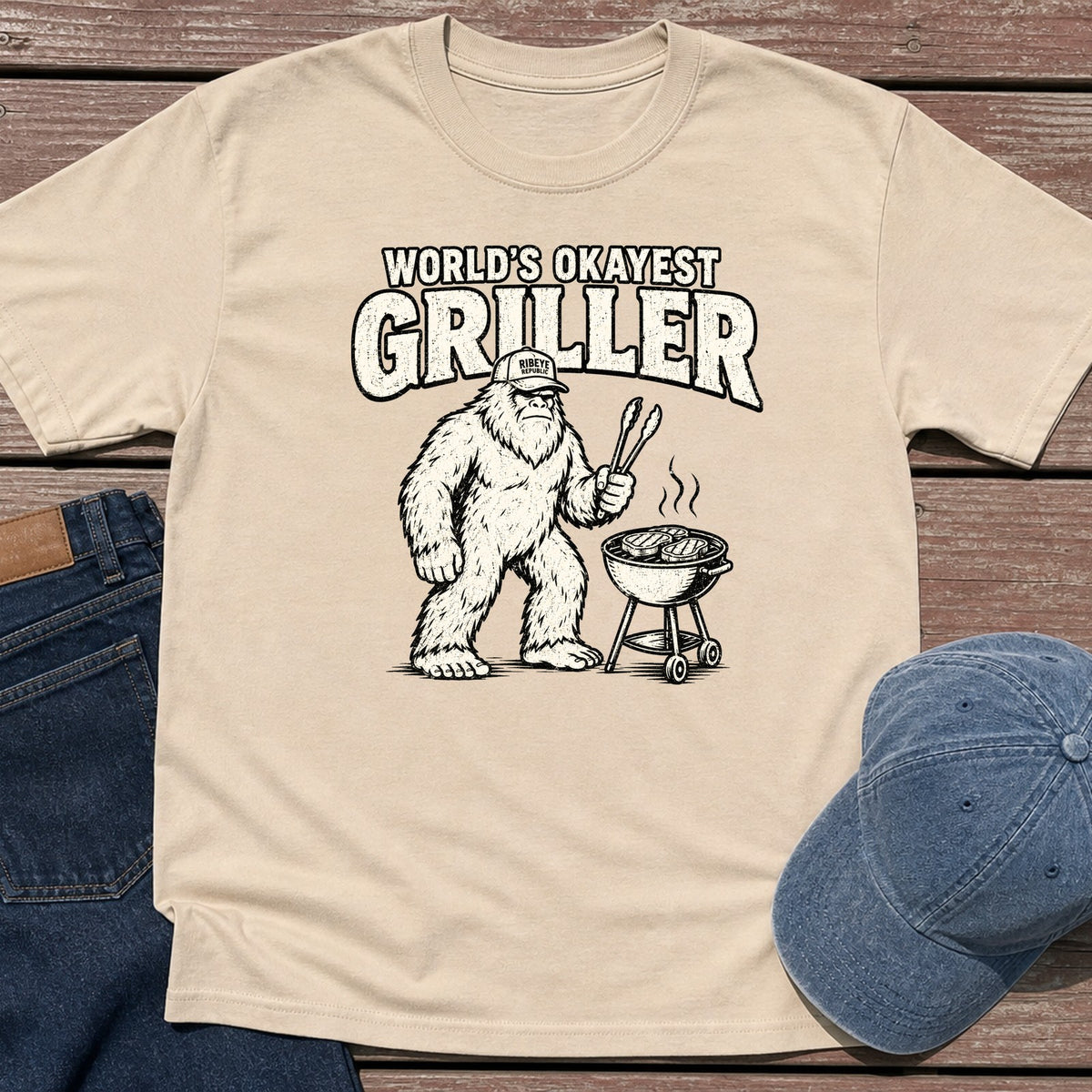 Okayest Griller T-Shirt - Sand