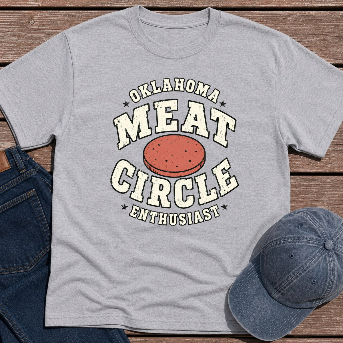 Oklahoma Meat T-Shirt - Sport Grey