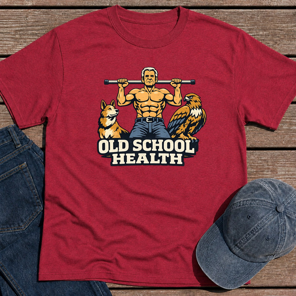 Old School T-Shirt - Antique Cherry Red