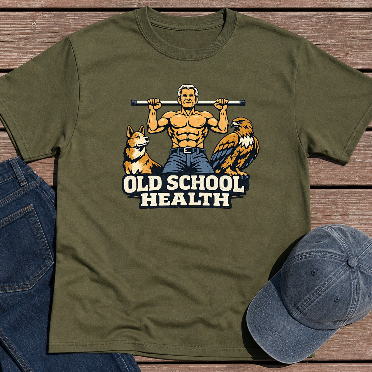 Old School T-Shirt - Military Green