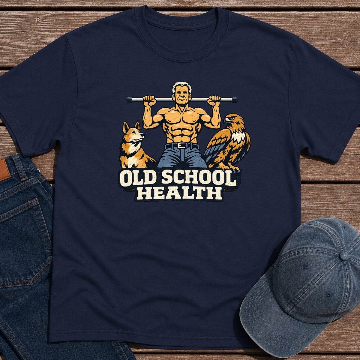 Old School T-Shirt - Navy