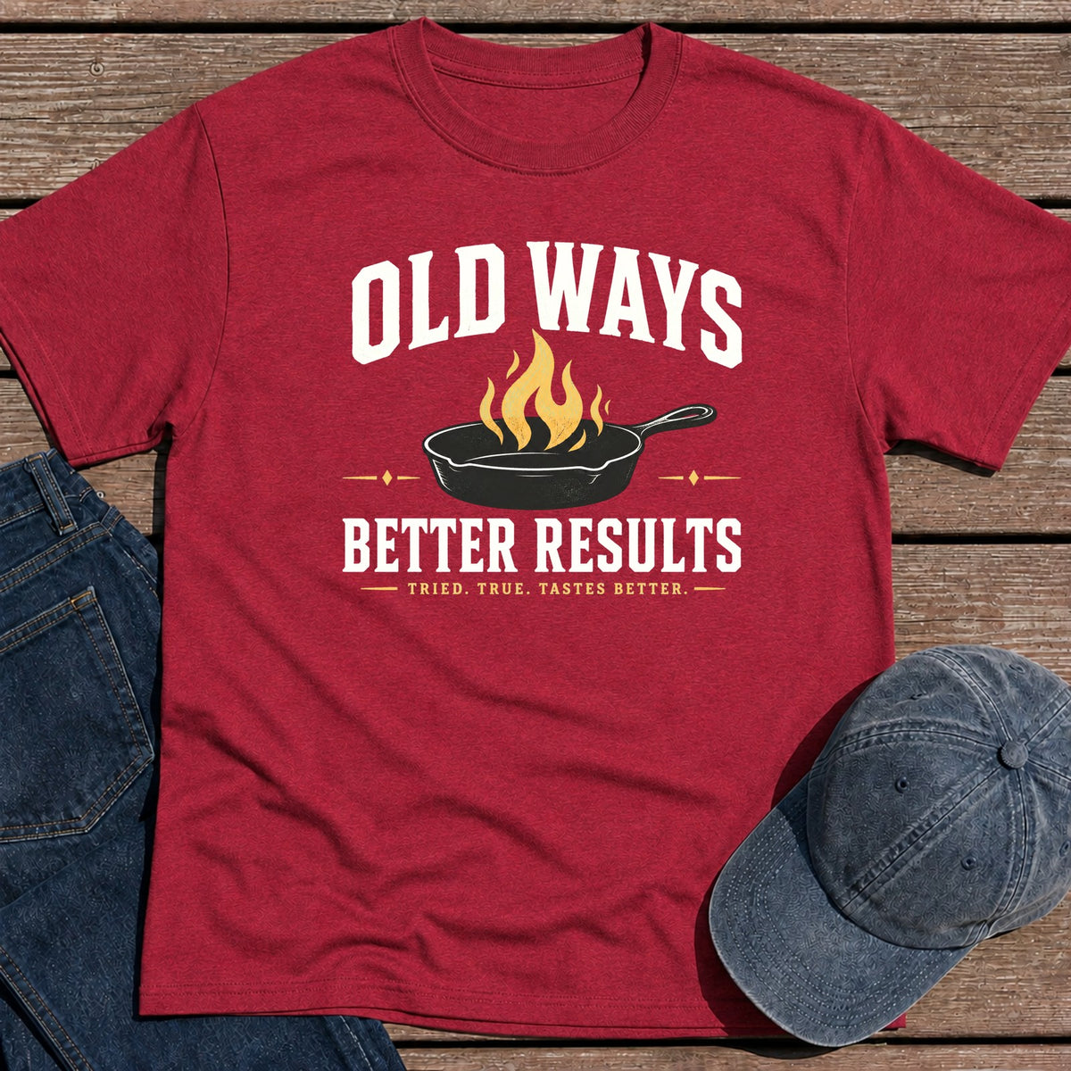 Old Ways T-Shirt - Antique Cherry Red