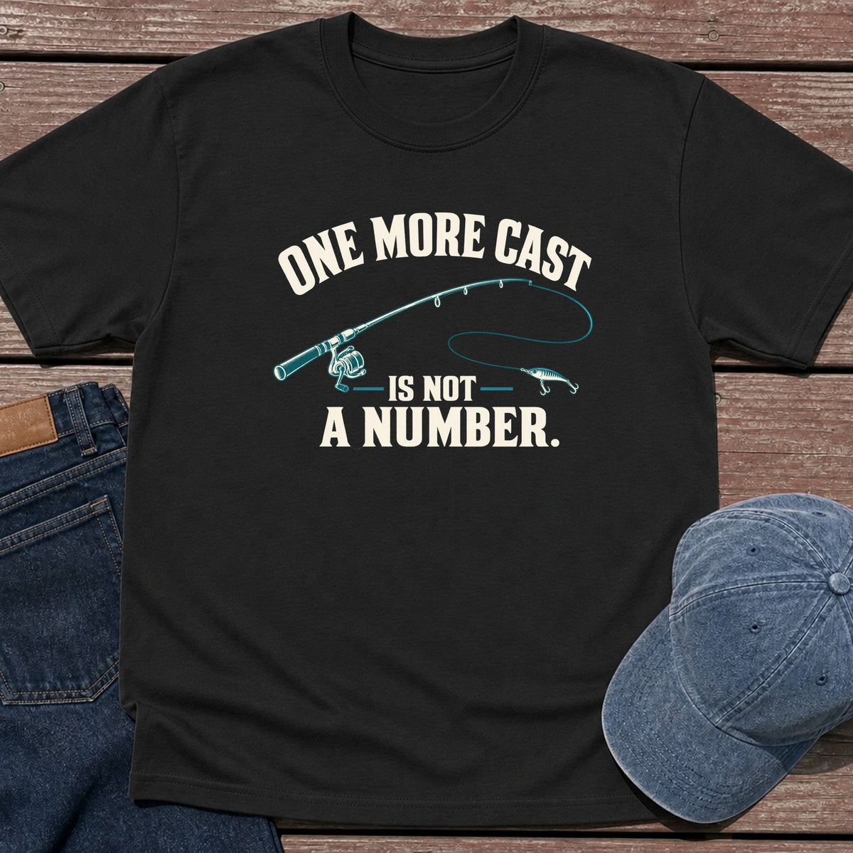 One More Cast T-Shirt - Black
