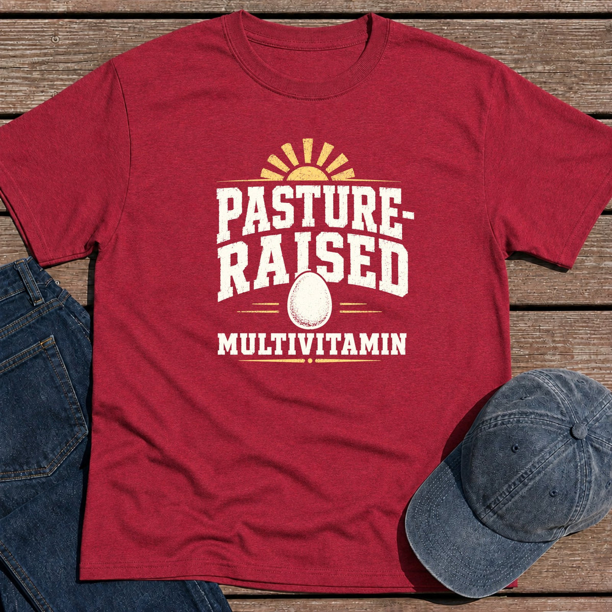 Pasture Multi T-Shirt - Antique Cherry Red