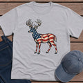 Patriotic Whitetail T-Shirt - Sport Grey