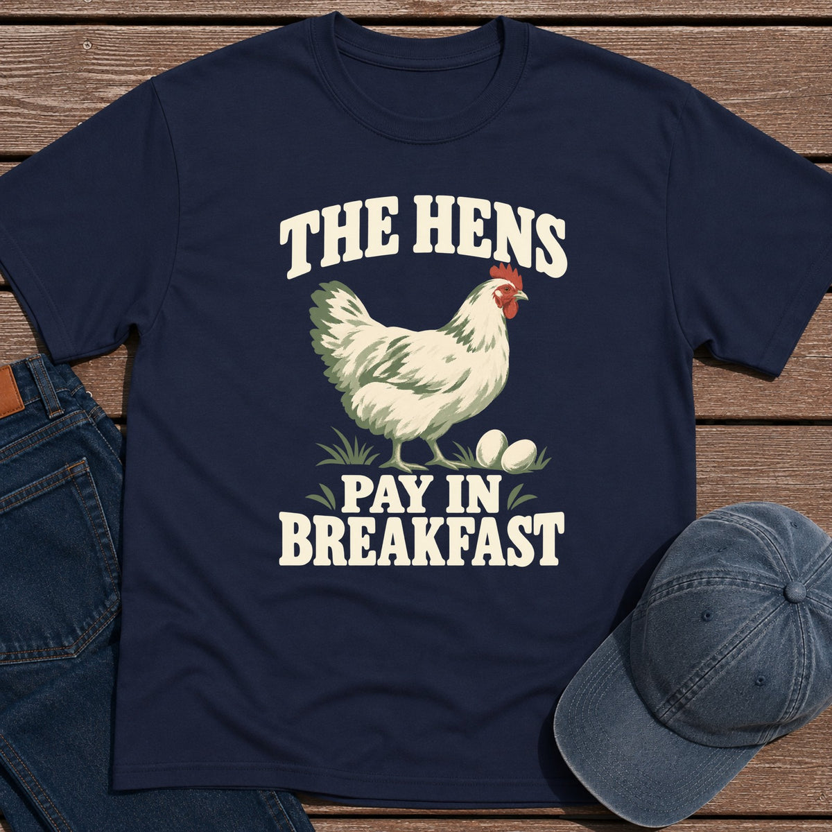 Pay In Breakfast T-Shirt - Navy