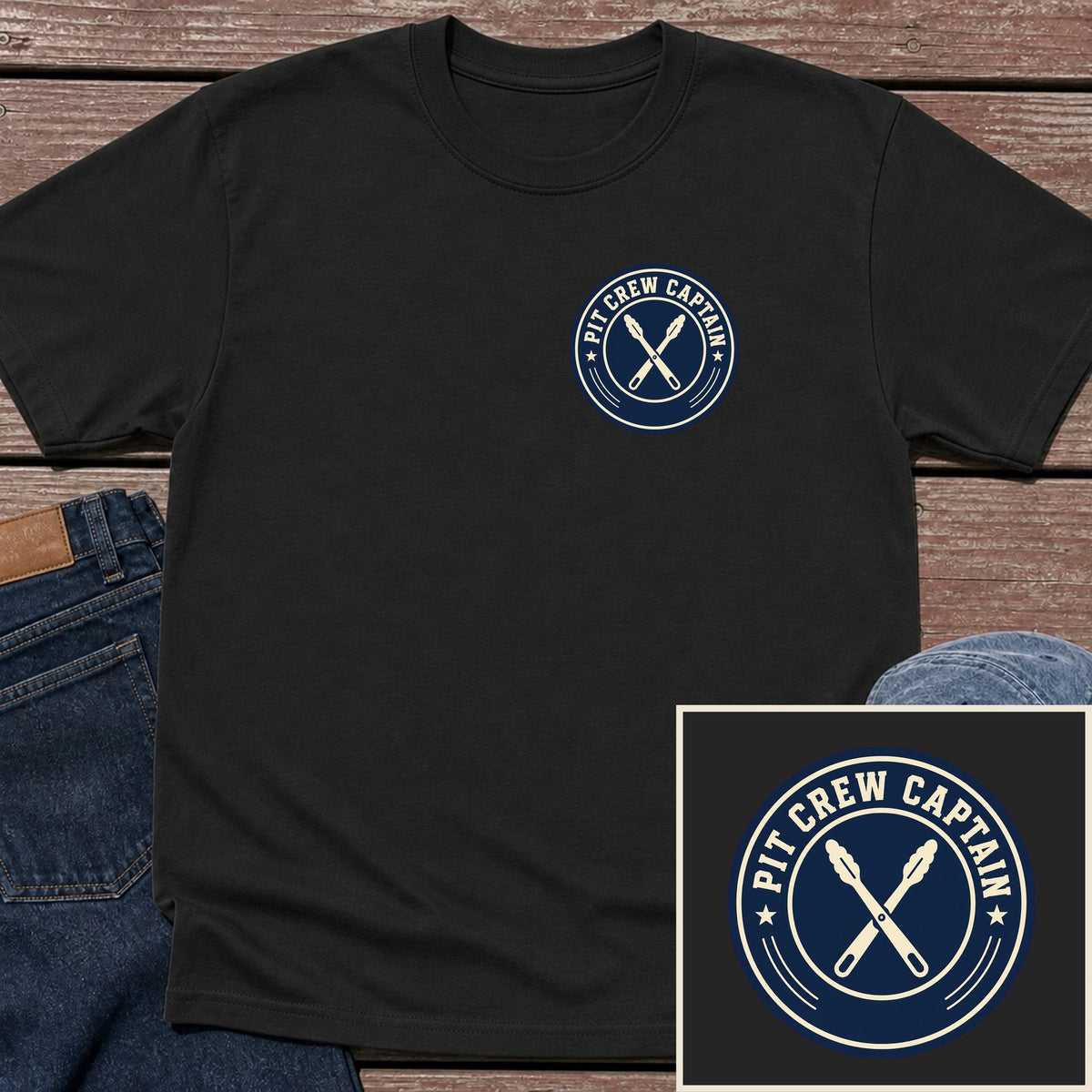 Pit Captain T-Shirt - Black
