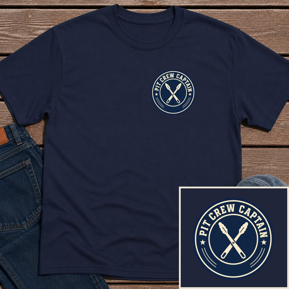 Pit Captain T-Shirt - Navy