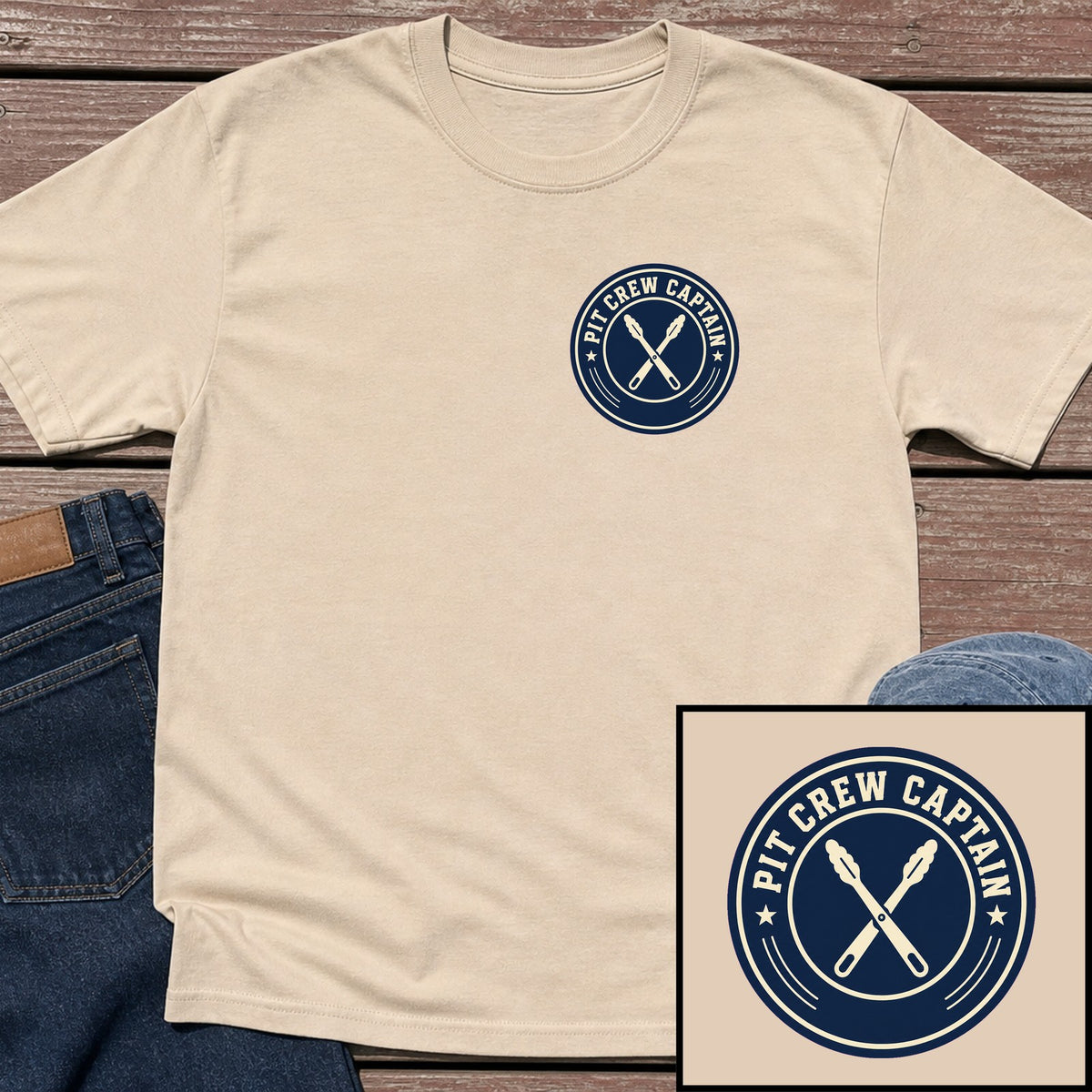 Pit Captain T-Shirt - Sand