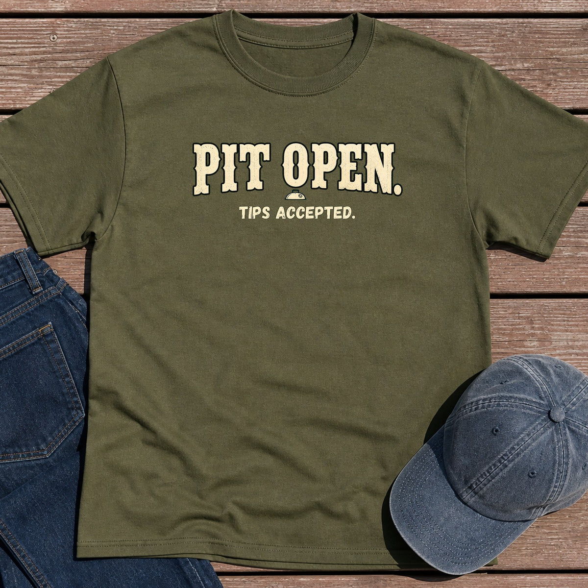 Pit Open T-Shirt - Military Green