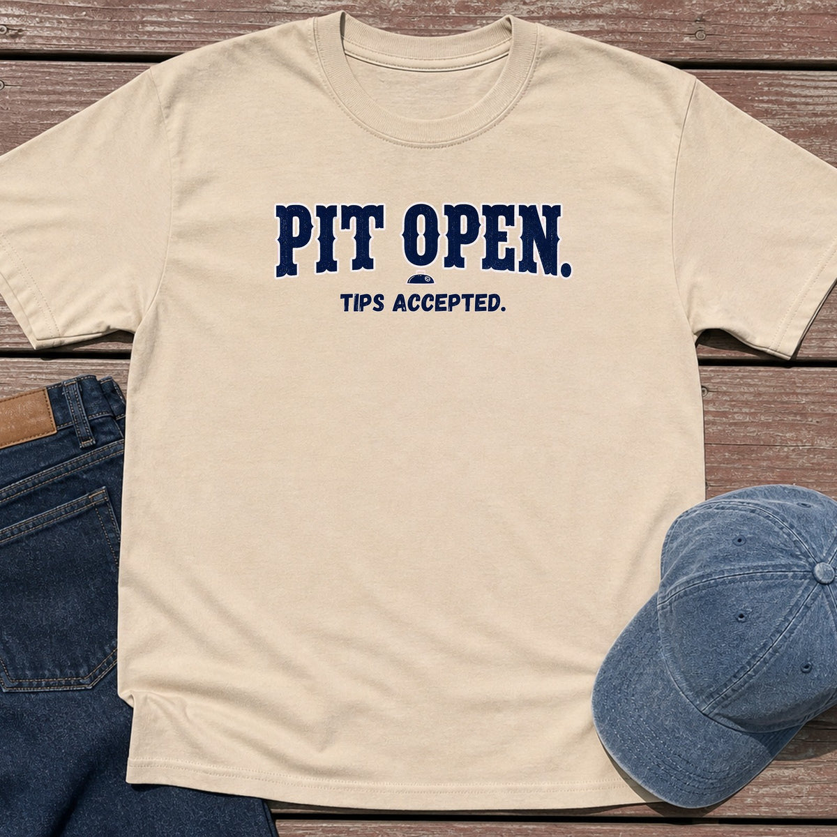 Pit Open T-Shirt - Sand