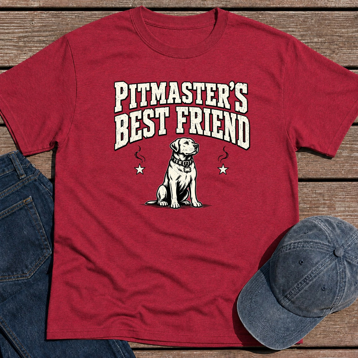 Pitmaster's BFF T-Shirt - Antique Cherry Red