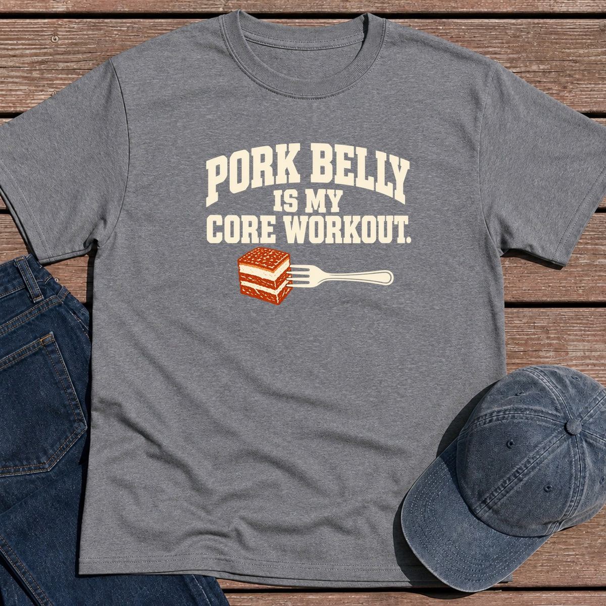Pork Belly Core T-Shirt - Tweed
