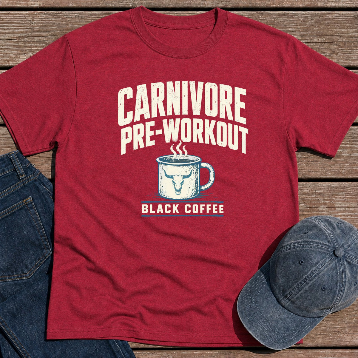 Pre-Workout T-Shirt - Antique Cherry Red