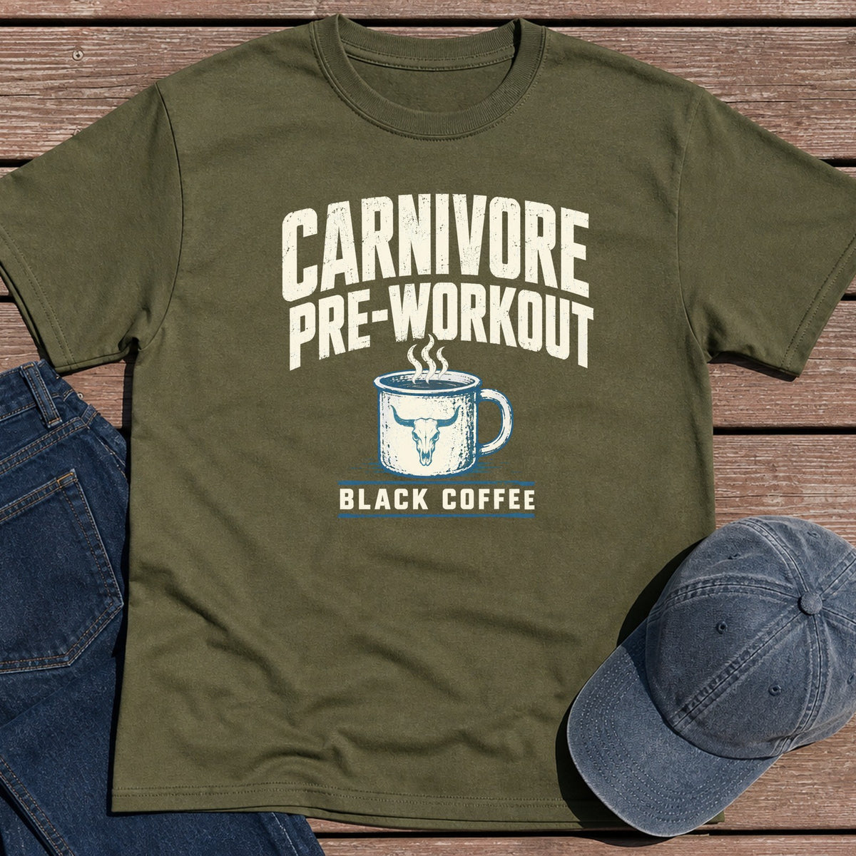 Pre-Workout T-Shirt - Military Green