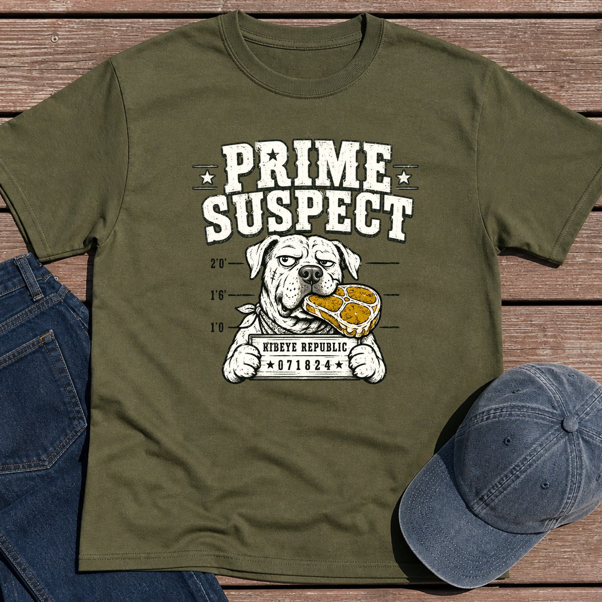 Prime Suspect T-Shirt - Military Green