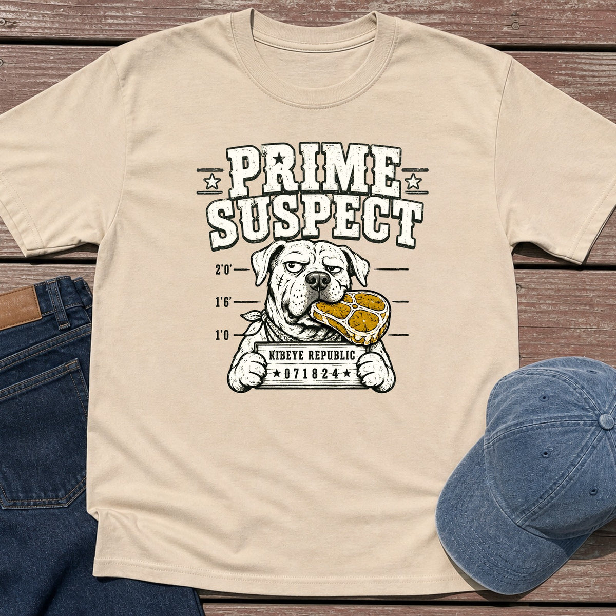 Prime Suspect T-Shirt - Sand