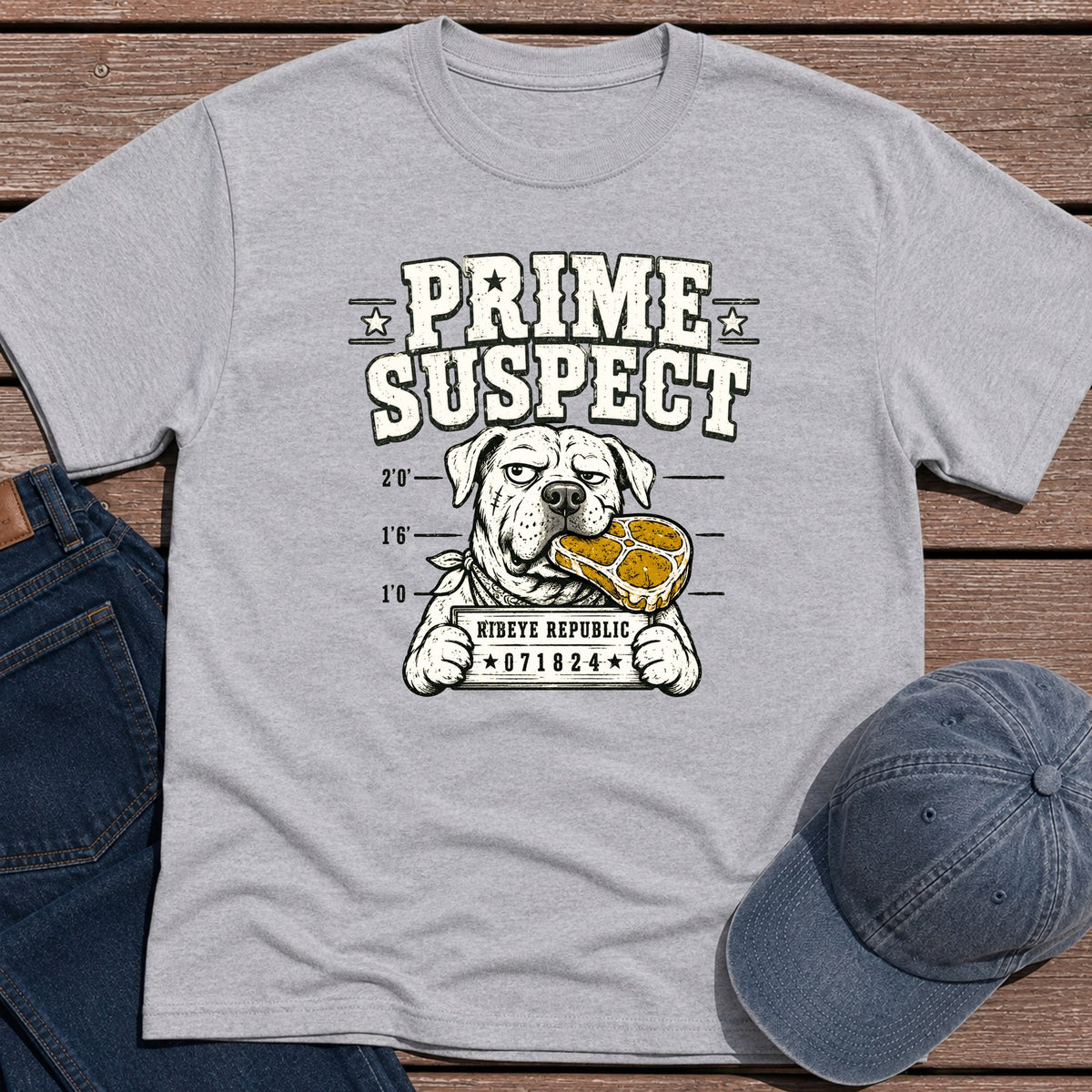 Prime Suspect T-Shirt - Sport Grey