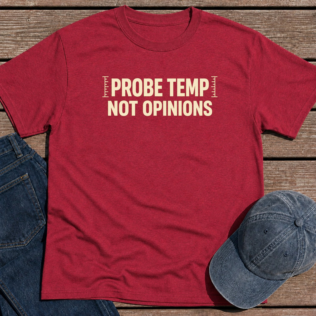 Probe Temp T-Shirt - Antique Cherry Red