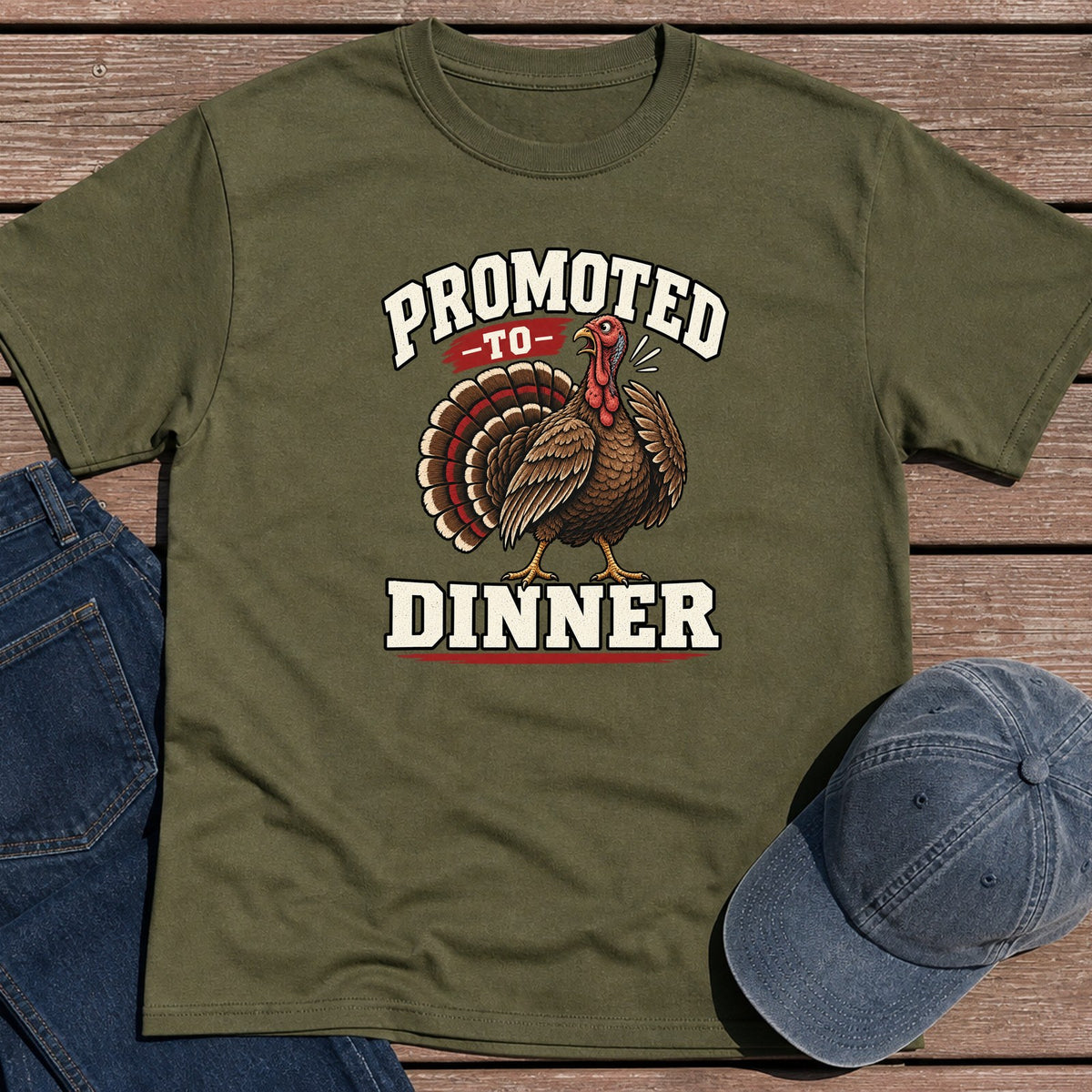 Promoted T-Shirt - Military Green