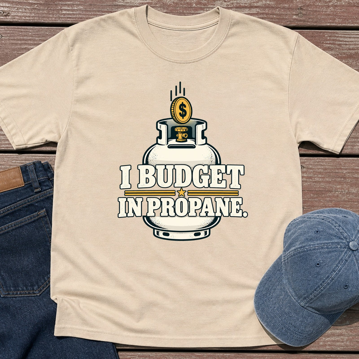 Propane Budget T-Shirt - Sand