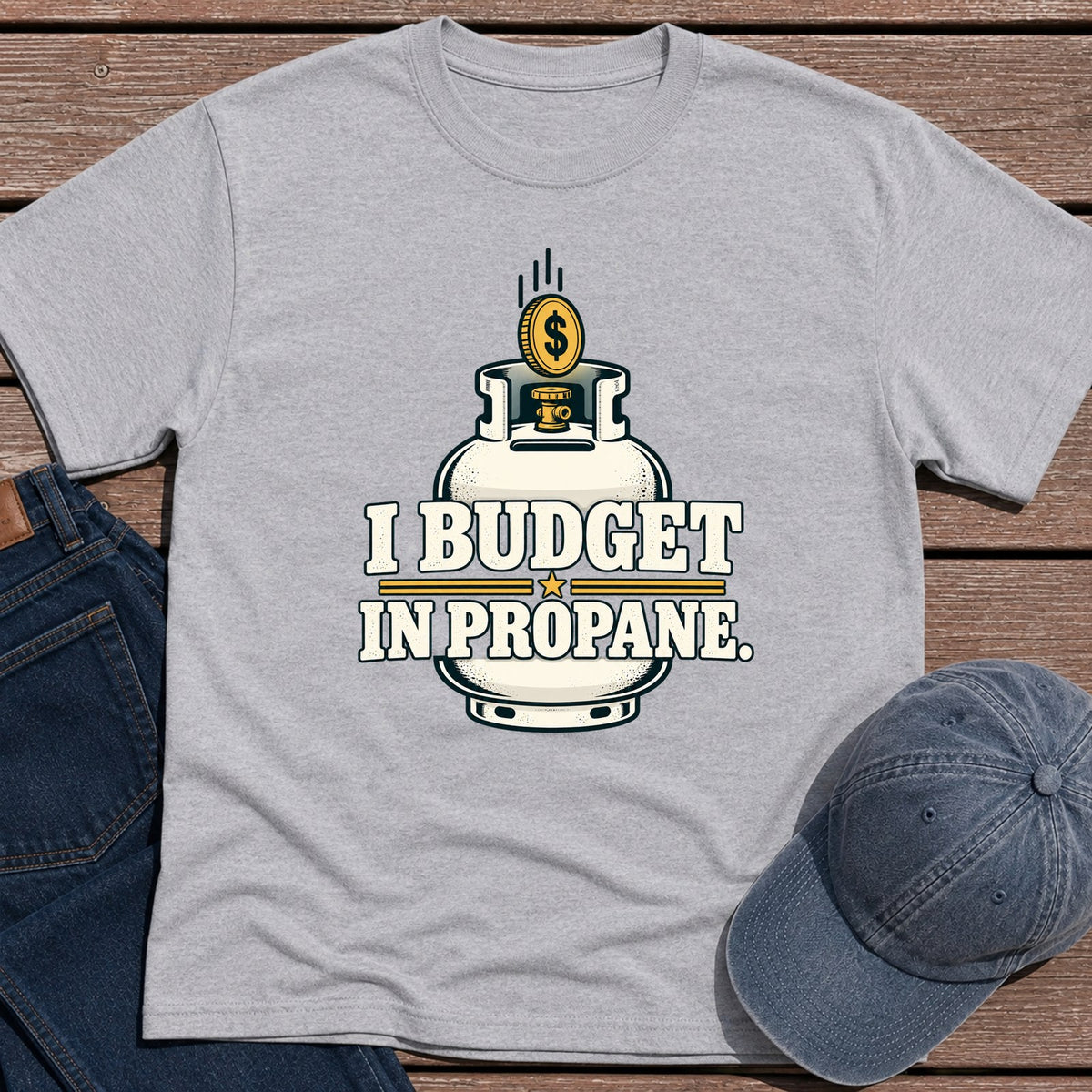 Propane Budget T-Shirt - Sport Grey