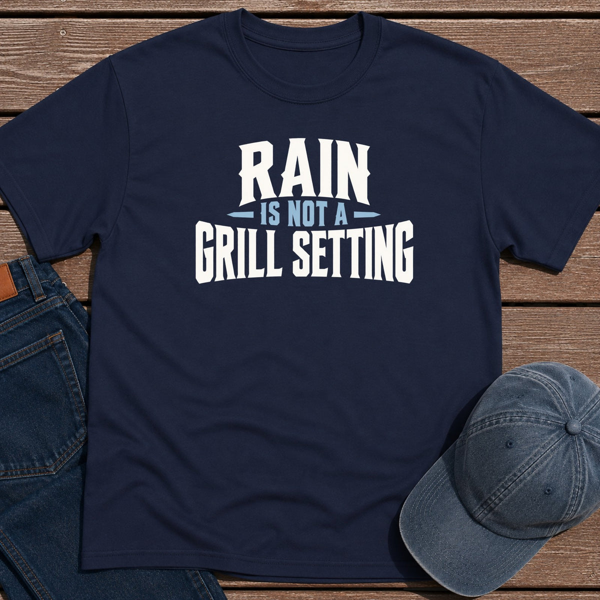 Rain Setting T-Shirt - Navy