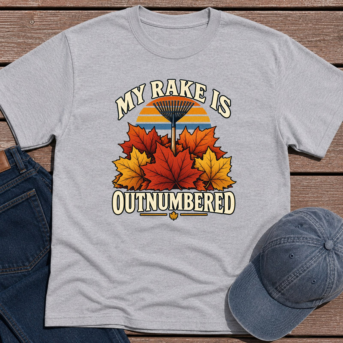 Rake Outnumbered T-Shirt - Sport Grey