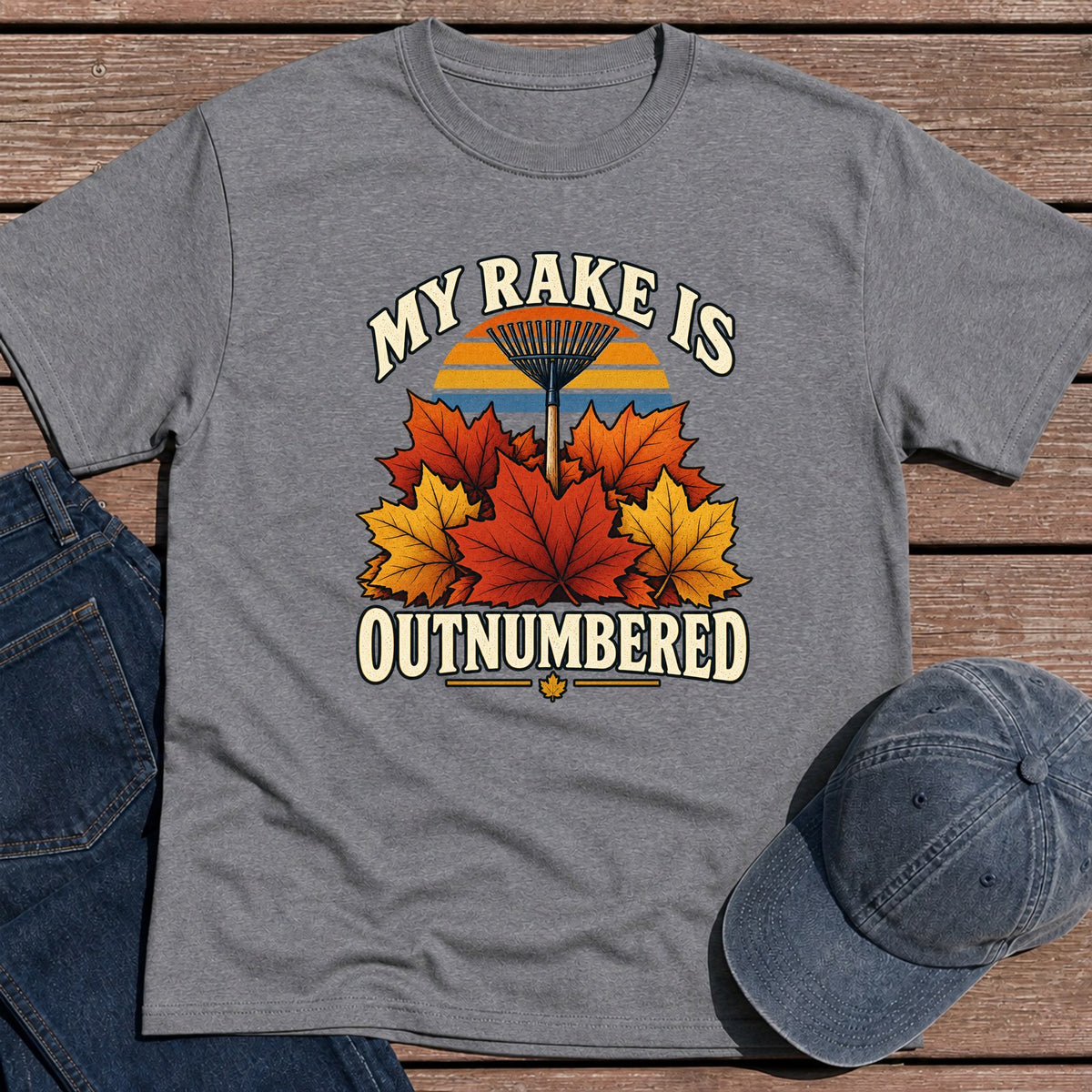 Rake Outnumbered T-Shirt - Tweed