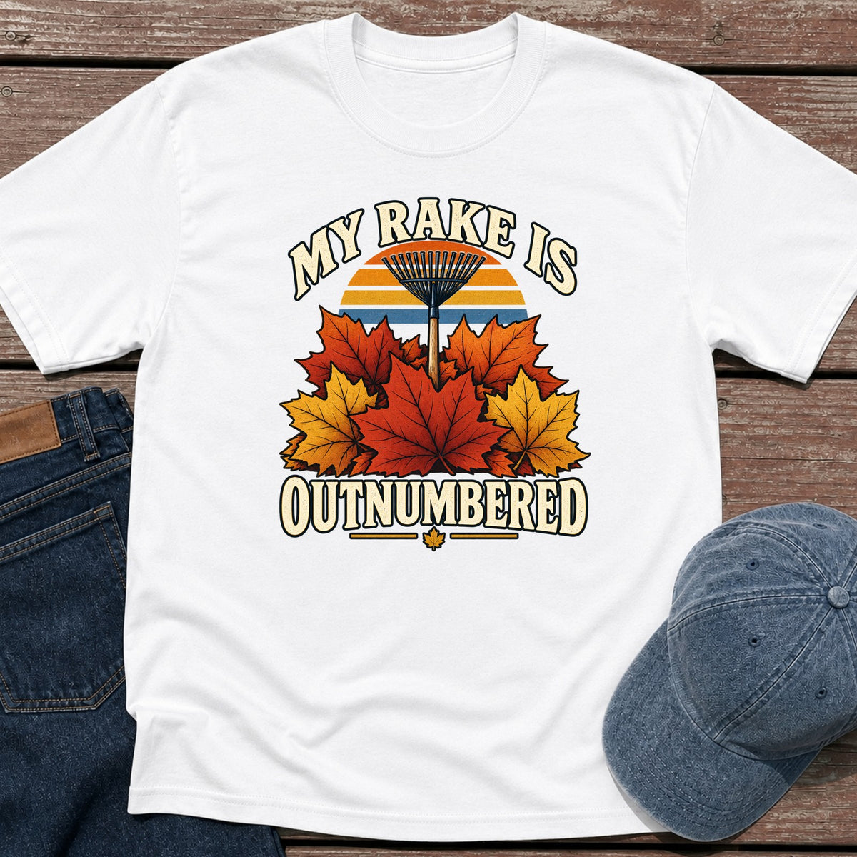 Rake Outnumbered T-Shirt - White