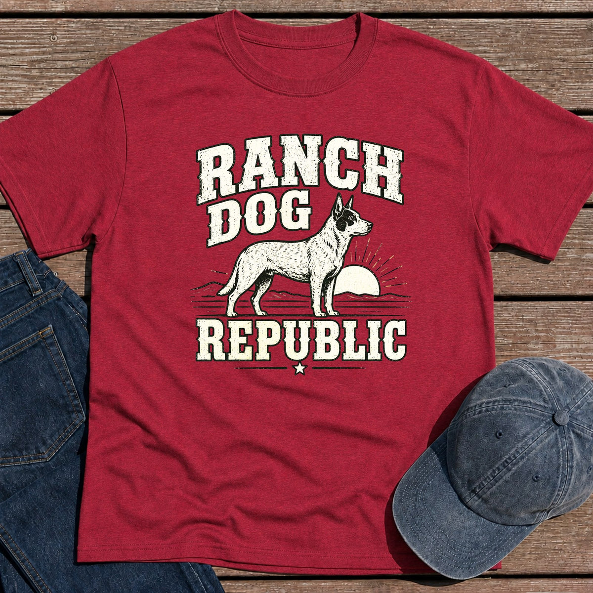 Ranch Dog T-Shirt - Antique Cherry Red
