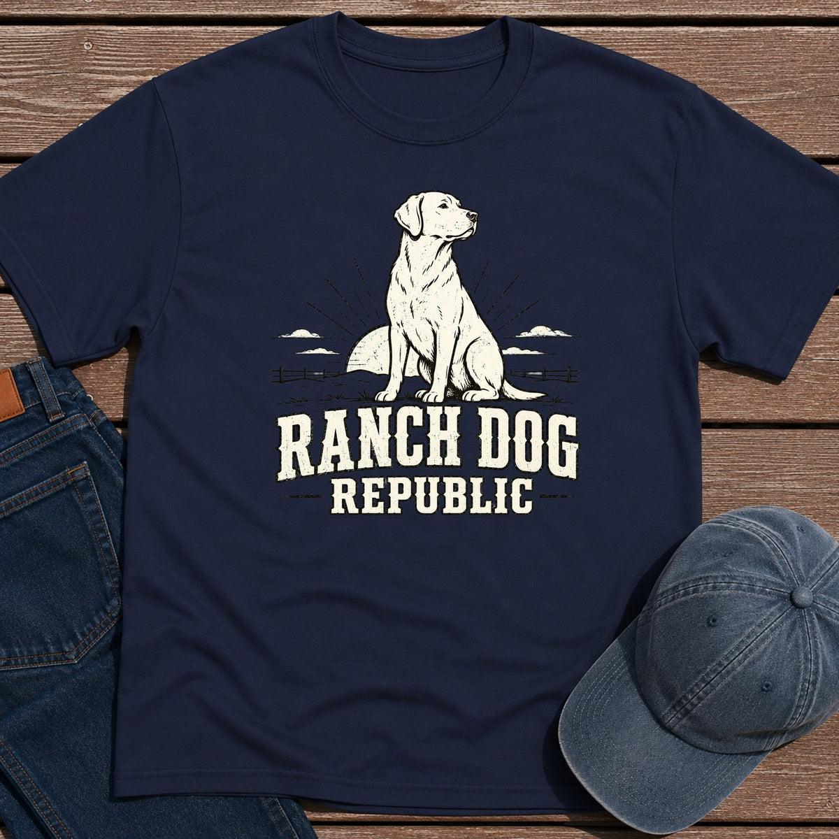 Ranch Retriever T-Shirt - Navy