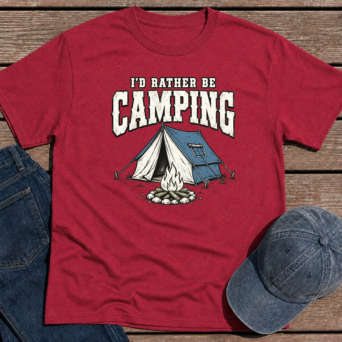 Rather Camp T-Shirt - Antique Cherry Red