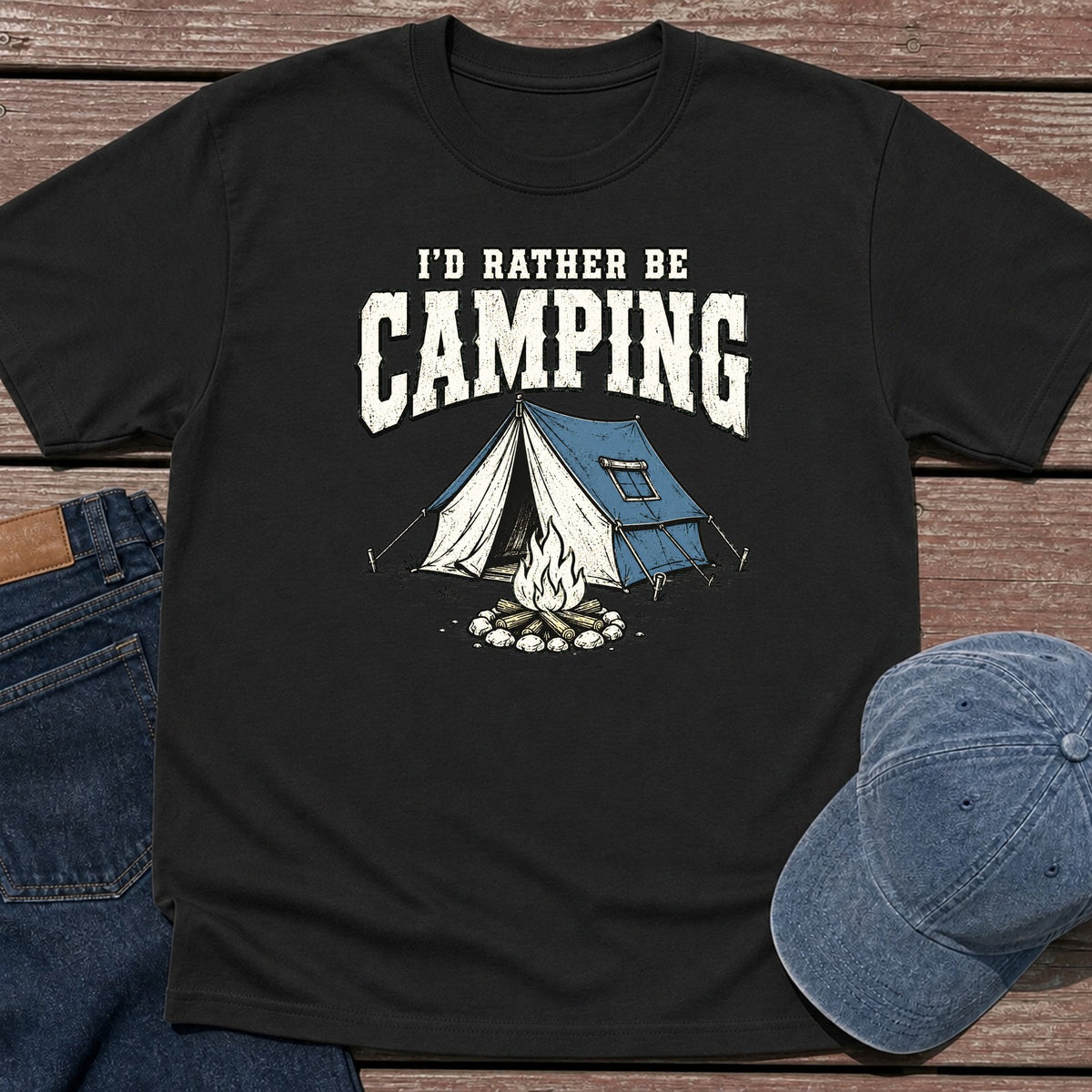 Rather Camp T-Shirt - Black