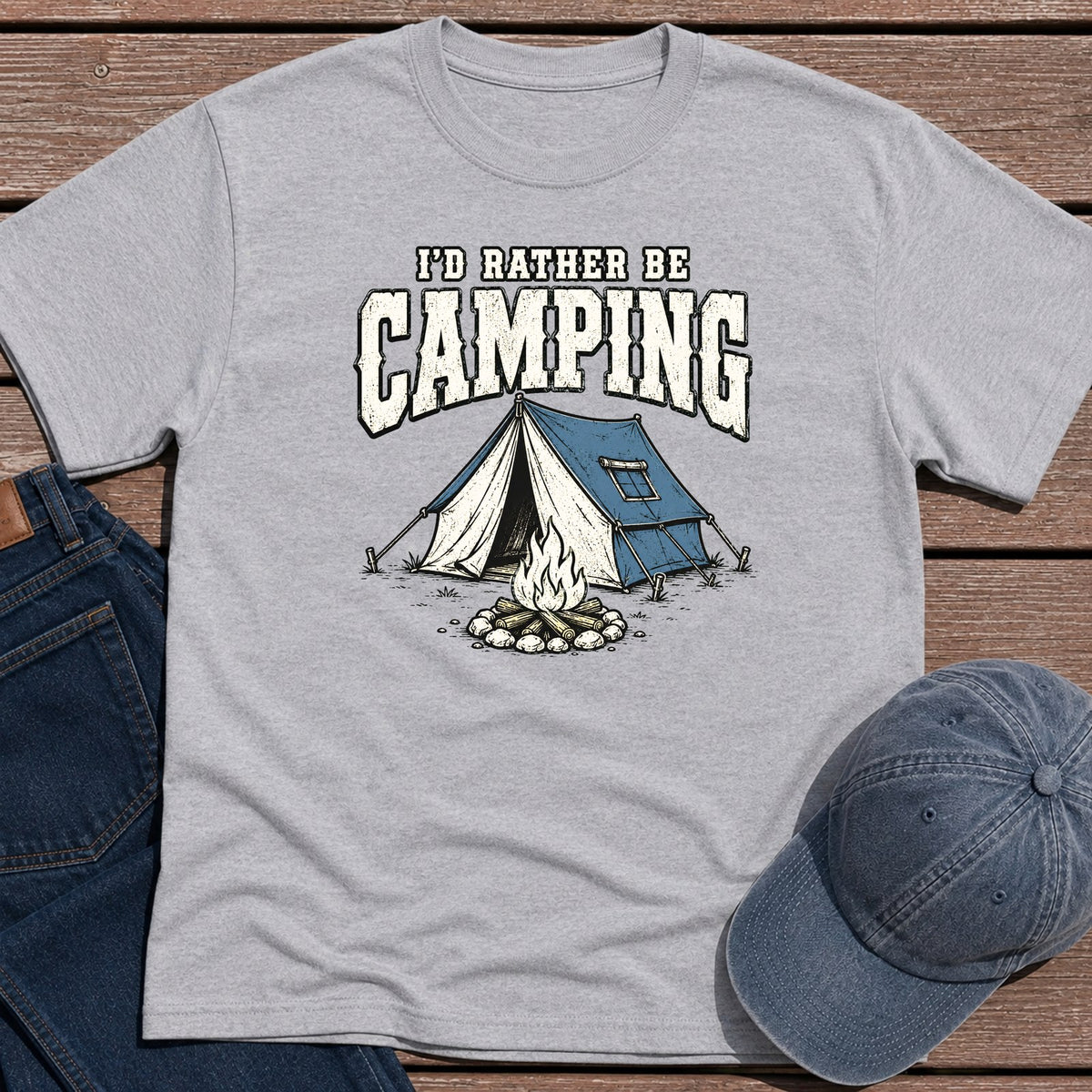 Rather Camp T-Shirt - Sport Grey