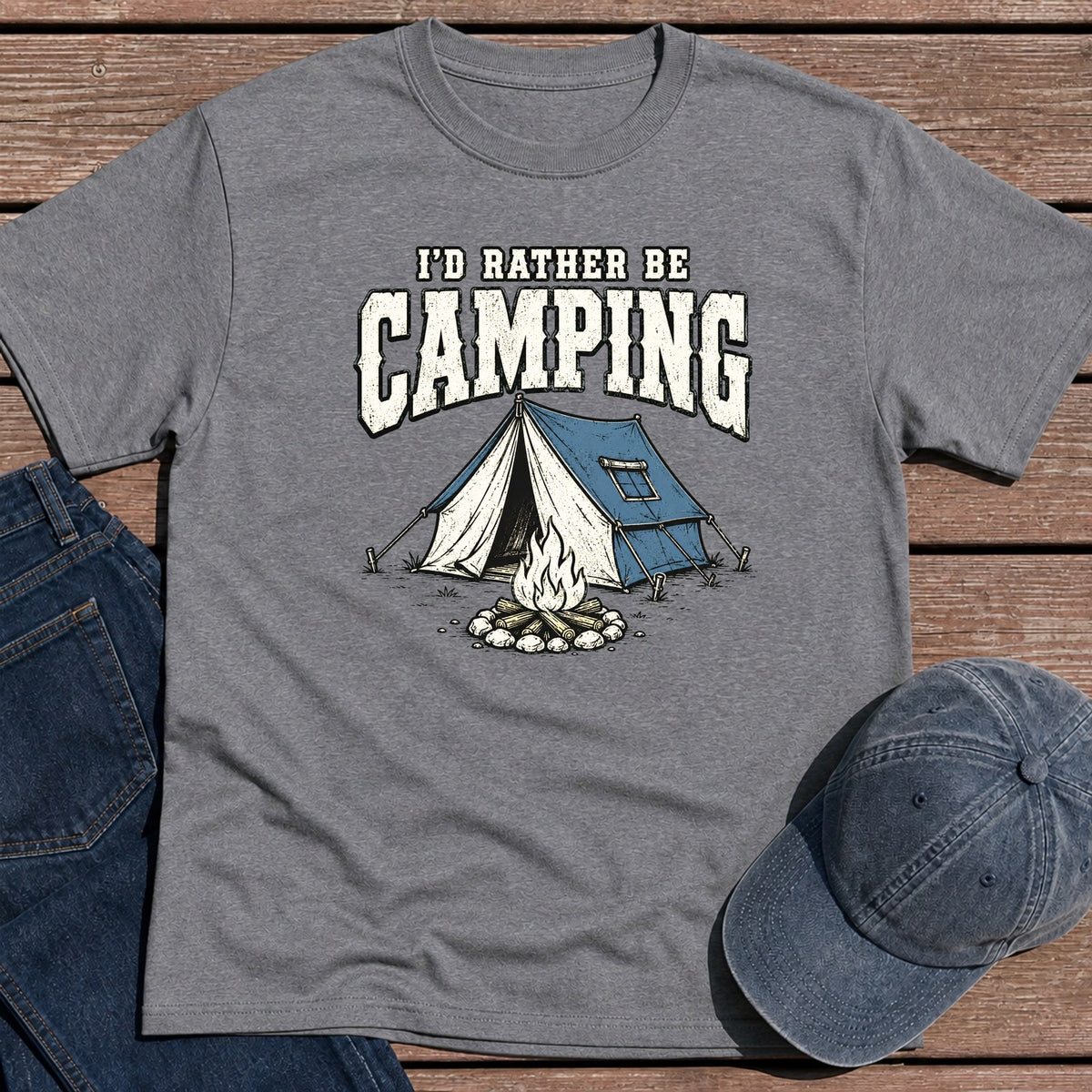 Rather Camp T-Shirt - Tweed