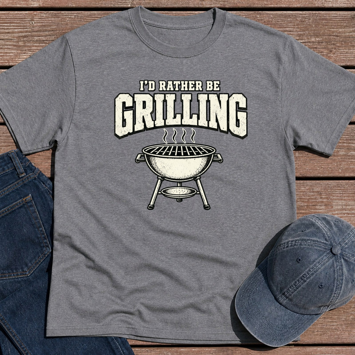 Rather Grill T-Shirt - Tweed