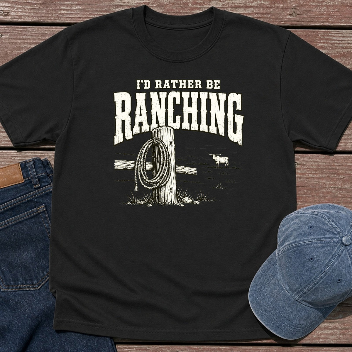 Rather Ranch T-Shirt - Black