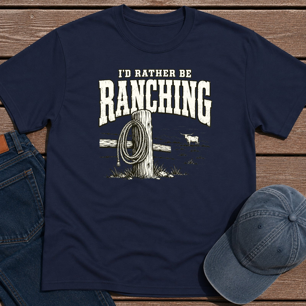 Rather Ranch T-Shirt - Navy